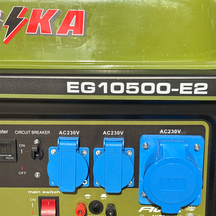 موتور برق انجیکا مدل EG10500-E2 بنزینی 8.5 کیلووات استارتی