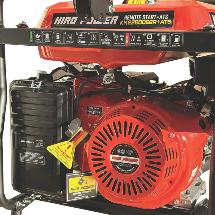 موتور برق بنزینی هیرو پاور مدل 10.5 کیلووات KM22500E2R+ATS