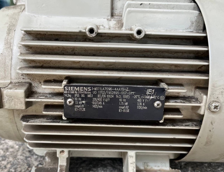 الکتروموتور SIEMENS آلمان ۱.۵kW - ۱۴۰۰ دور